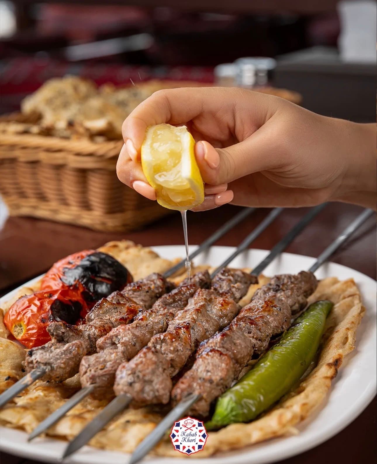 Delicious Persian kabab platter at Khori Special Kabab in Deira, Dubai