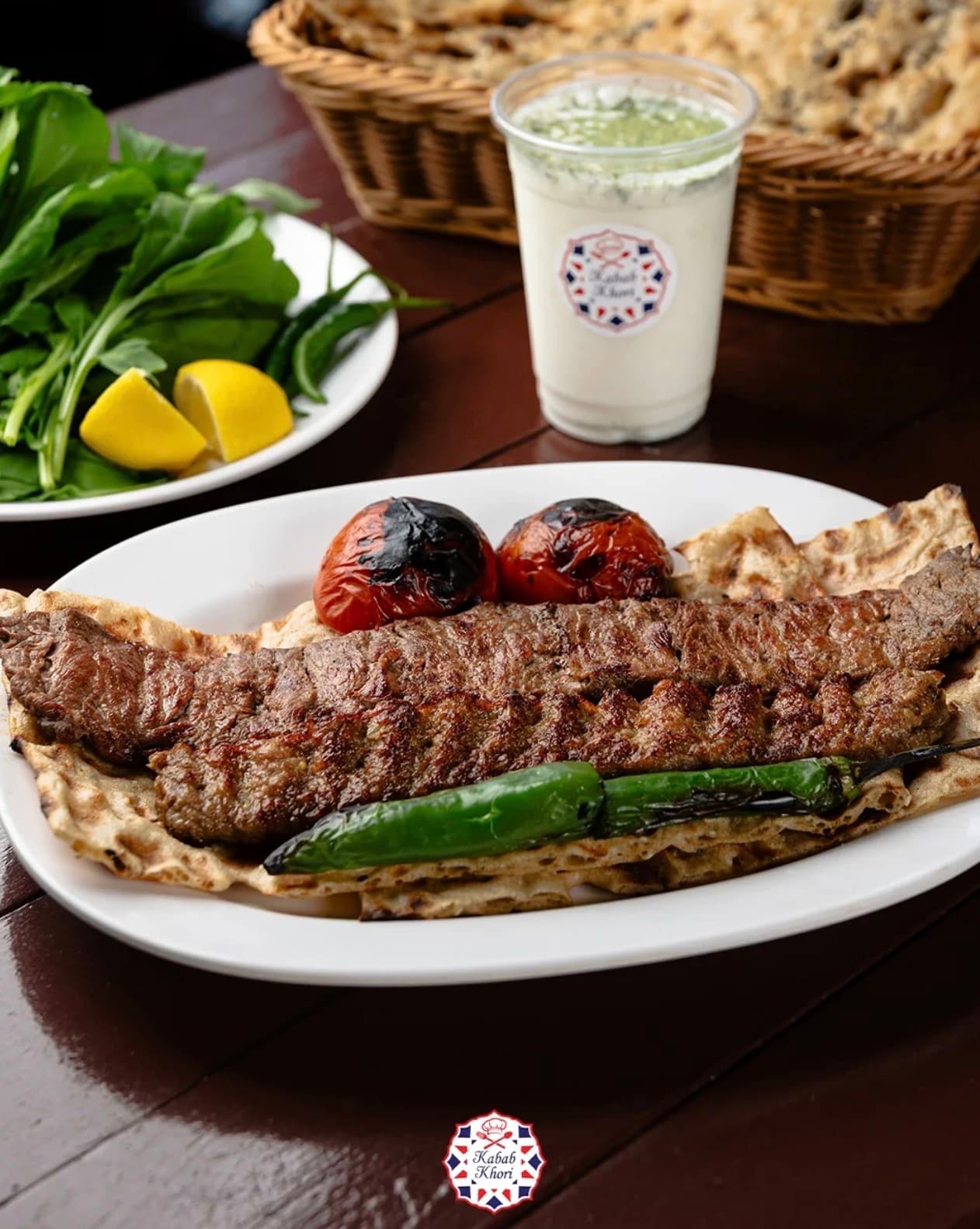 Delicious and healthy Persian kabab plate from Khori Special Kabab in Dubai